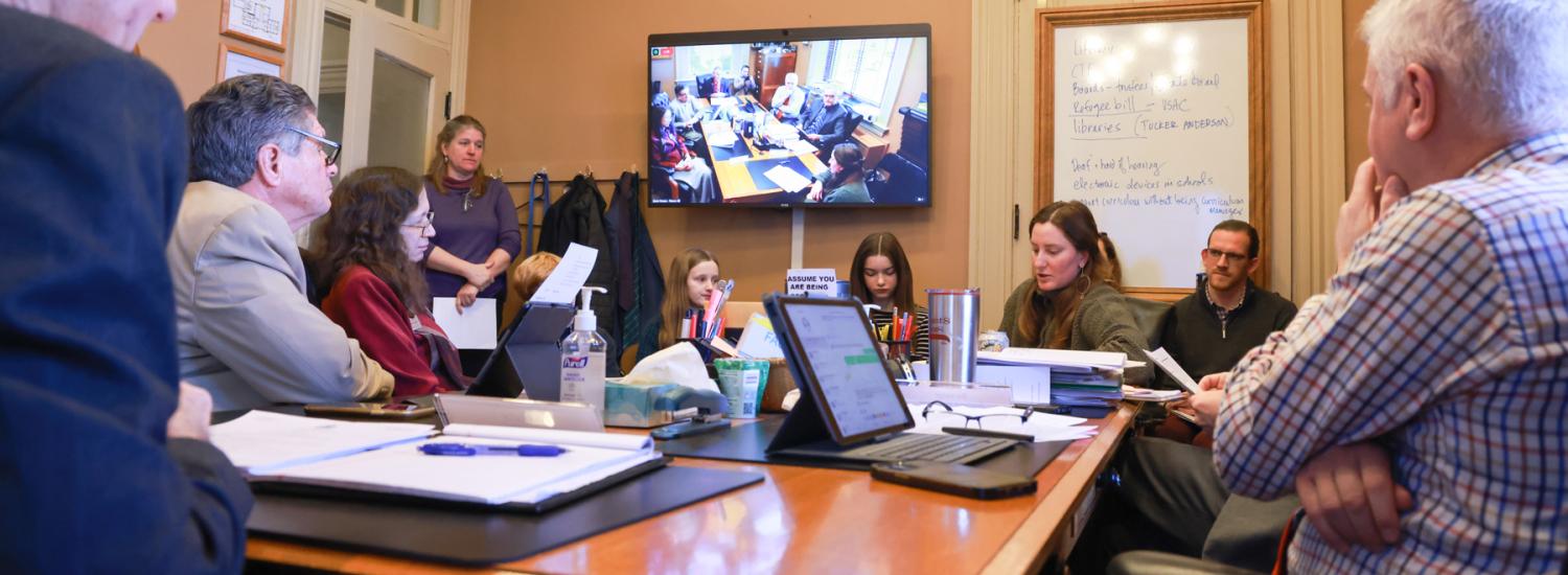 Crossett Brook students testify in the Vermont State House